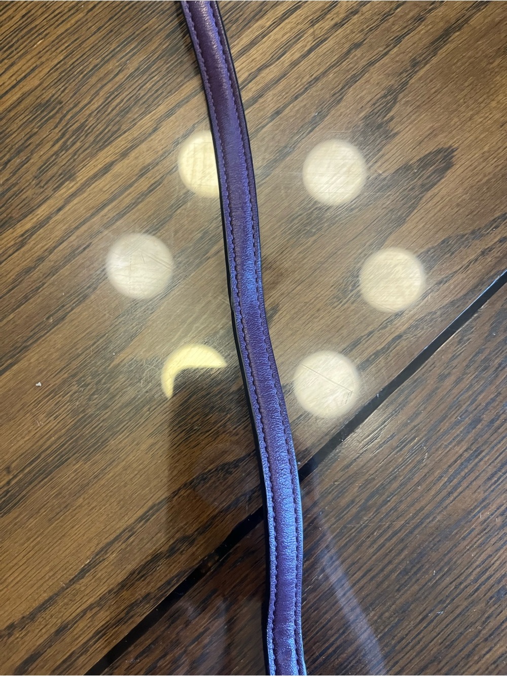COACH Leather Crossbody/Shoulder Purse Strap in Plum - Picture 5 of 14
